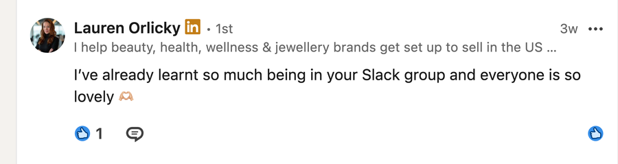 Member comment